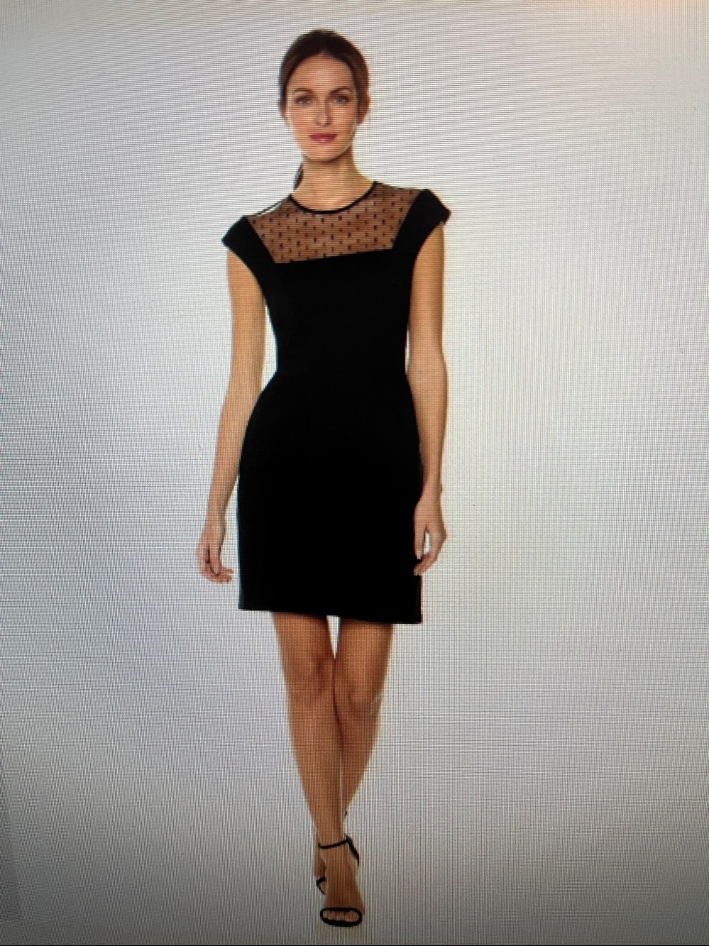 Trina Turk Andy Illusion Black Mesh Detail Sheath Dress w/ Pockets Size 6